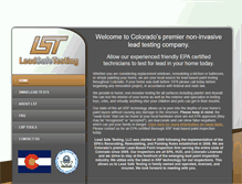 Tablet Screenshot of leadsafetestingllc.com